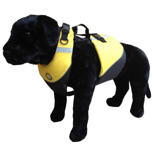 FIRST WATCH AK-1000-HV-M FLOTATION DOG VEST - HI-VISIBILITY YELLOW - MEDIUM