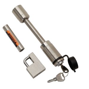 FULTON 580406 Bull Dog Lock 5/8 INCH Hitch Pin Coupler Lock Combo Ss