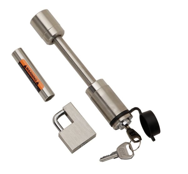 FULTON 580406 Bull Dog Lock 5/8 INCH Hitch Pin Coupler Lock Combo Ss