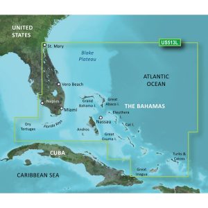 GARMIN 010-C0742-00 BLUECHART G2 VISION HD - VUS513L - JACKSONVILLE - BAHAMAS - MICROSD;/SD