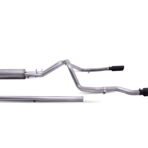 GIBSON 65699B EXHST 19-22 GMC Sierra 1500 5.3L 3/2.5in Cat-Back Dual Split Exhaust System Stainless - Black Elite