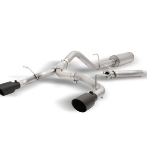 GIBSON 69551B 2021+ Ford Bronco 4-DR 2.7L 4WD 2.5in Black Elite Cat-Back Dual Split Exhaust - Stainless