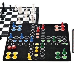 GSI OUTDOORS 99960 Outside Inside Backpack 5-in-1 Board Games | Compact, Foldable, Magnetic, Travel Size for Camping and Travel