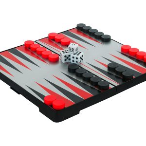 GSI OUTDOORS 99967 Outside Inside Backpack Backgammon, Compact, Foldable, Magnetic, Travel Size for Camping and Travel, Black