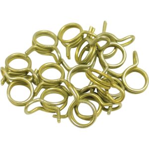 HELIX RACING 111-1380 3/8FT DOUBLE WIRE HOSE CLAMP 15PK, 3/8 Inch Clamping Range; Double Wire Style; Zinc Plated Steel; Pack Of 15