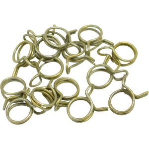 HELIX RACING 111-1516 5/16FT DOUBLE WIRE HOSE CLAMPS 15PK, 5/16 Inch Clamping Range; Double Wire Style; Zinc Plated Steel; Pack Of 15