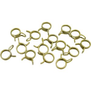 HELIX RACING 111-1716 7/16FT DOUBLE WIRE HOSE CLAMP 15PK, 7/16 Inch Clamping Range; Double Wire Style; Zinc Plated Steel; Pack Of 15