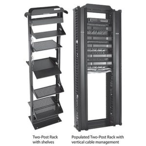 HOFFMAN PENTAIR EDR19FM45U 2 Post Open Frame Racks 7FT 45U BK