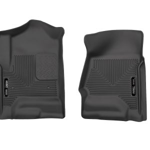 HUSKY LINERS 18231 Weatherbeater Floor Mats | Fits 2015 - 2020 Escalade, ESV, Tahoe, Yukon, Suburban, 14 - 19 Silverado/GMC Sierra 1500 (& more) | Front Row, 2-pc Black