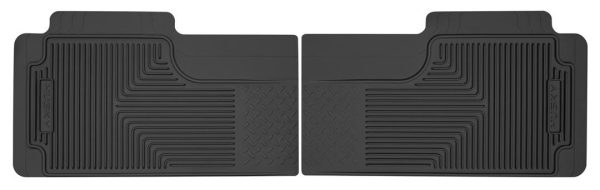HUSKY LINERS 52011 Heavy Duty 2nd Or 3rd Seat Floor Mats | 2010 - 2014 Buick Enclave/Chevrolet Traverse, 1994 - 2001 Dodge Ram 1500/2500/3500, and more, Black | Large