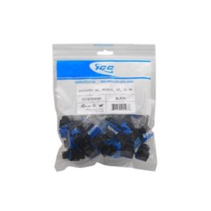 ICC IC107F5CBK MODULE, CAT 5e, HD, 25 PK, BLACK