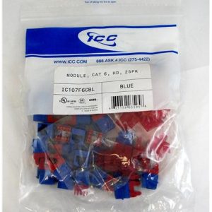 ICC IC107F6CBL MODULE, CAT 6, HD, 25PK, BLUE