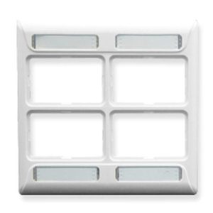 ICC IC108FD4WH FACEPLATE, ELITE, 2-GANG, 4-PORT, WHITE
