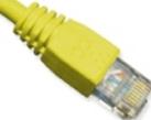 ICC ICPCSJ01YL PATCH CORD, CAT 5E, MOLDED BOOT, 1FT YELLOW