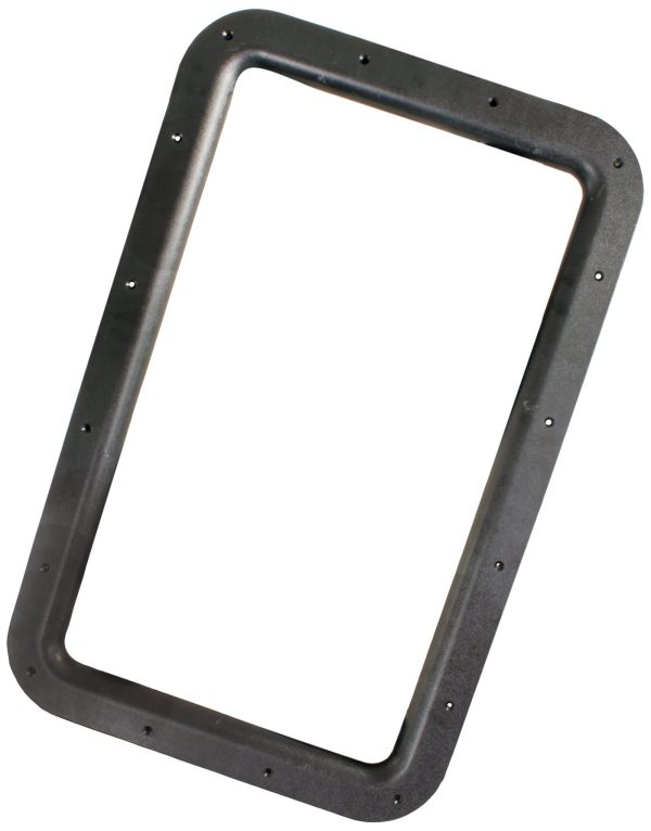 JR PRODUCTS 11021 Black RV Deluxe Entry Door Window Frame