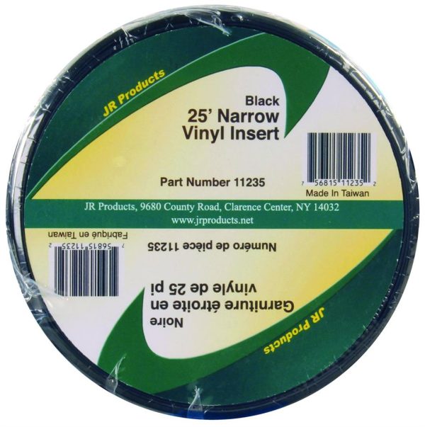 JR PRODUCTS 11235 Black 25 foot Narrow Vinyl Insert