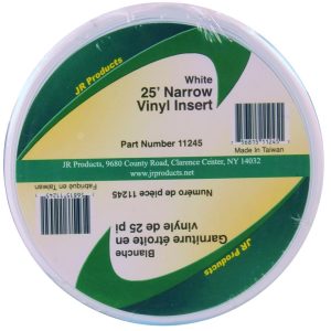 JR PRODUCTS 11245 White 25 foot Narrow Vinyl Insert
