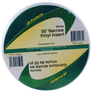 JR PRODUCTS 11271 White 50 foot Narrow Vinyl Insert