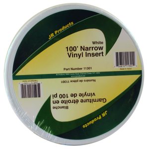 JR PRODUCTS 11301 White 100 foot Narrow Vinyl Insert
