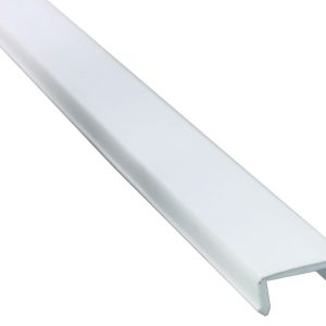 JR PRODUCTS 11421 8FT PHIL STY SCREW CVR W, Philips; Use To Fit Perfectly Into Elixir/ Philips/ Or Hehr Style Aluminum Extrusion/ Door Channel Frames Or Window Frames; 8 Foot Length; White; Plastic