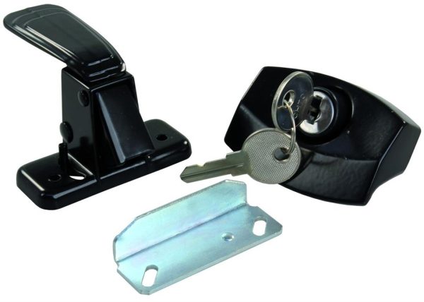 JR PRODUCTS 11675 Black Locking Camper Door Latch