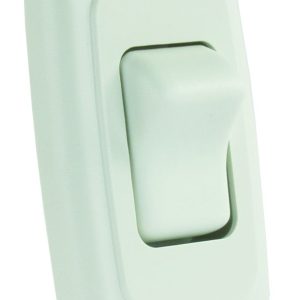 JR PRODUCTS 12005 White Single SPST On-Off Switch with Bezel