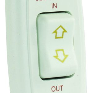 JR PRODUCTS 12075 White Single Slide-Out Switch Assembly with Bezel