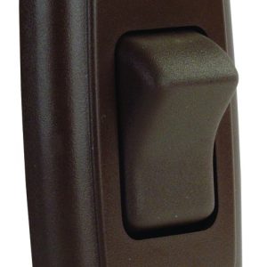 JR PRODUCTS 12135 Brown Single SPST On-Off Switch with Bezel