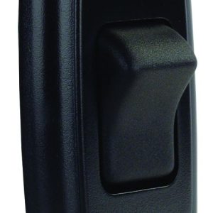 JR PRODUCTS 12225 Black Single SPST On-Off Switch with Bezel