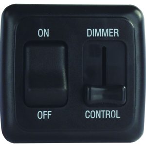 JR PRODUCTS 12275 Black Dimmer On/Off Switch with Bezel