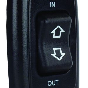 JR PRODUCTS 12285 Black Single Slide-Out Switch Assembly with Bezel