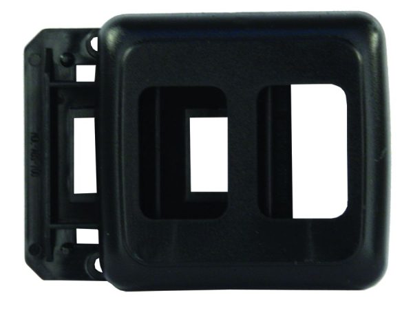 JR PRODUCTS 12315 Black Double Switch Base and Face Plate