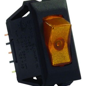 JR PRODUCTS 12555 Amber/Black SPST Illuminated On/Off Switch