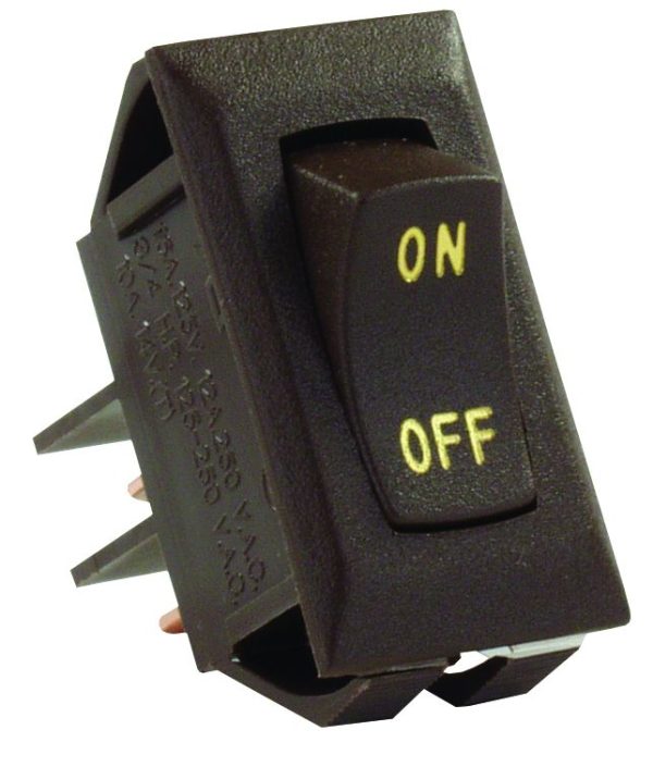 JR PRODUCTS 12605 Brown SPST Labeled On/Off Switch