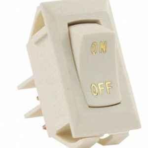 JR PRODUCTS 126115 Ivory/Gold 12V On/Off Switch (Pack of 5)