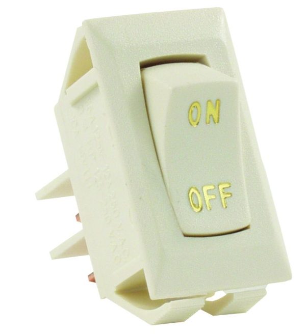 JR PRODUCTS 12615 Ivory SPST Labeled On/Off Switch