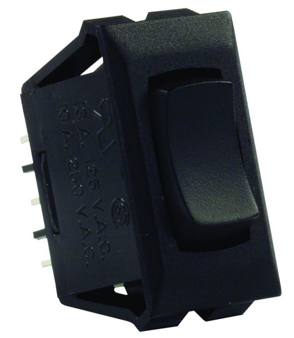 JR PRODUCTS 12675 Black SPDT Mom-On/Off/Mom-On Switch