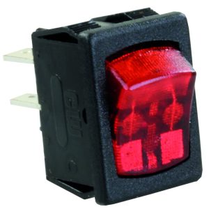JR PRODUCTS 12765 Red/Black SPST Mini-Illuminated On/Off Switch