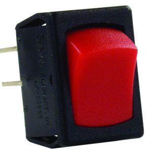 JR PRODUCTS 12795 Red/Black SPST Mini On/Off Switch