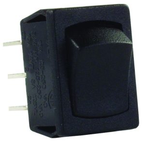 JR PRODUCTS 12805 Black DPDT Mini On/On Switch