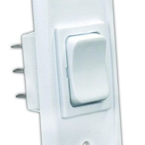 JR PRODUCTS 12835 White DPDT Mom-On/Off/Mom-On Switch