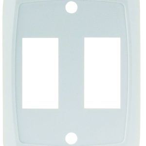 JR PRODUCTS 12875 White Double Switch Face Plate