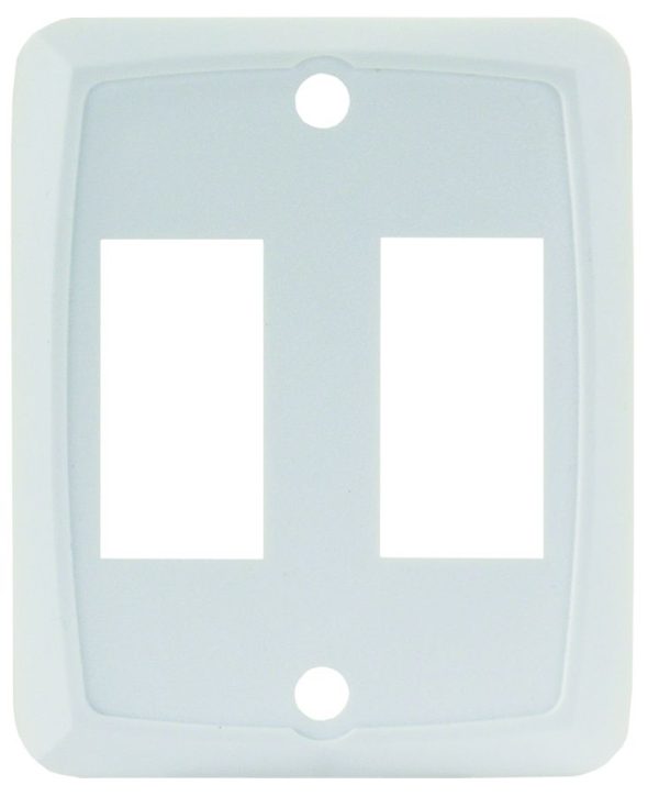 JR PRODUCTS 12875 White Double Switch Face Plate