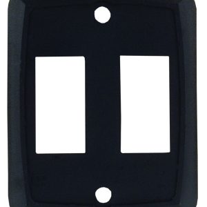 JR PRODUCTS 12885 Black Double Switch Face Plate