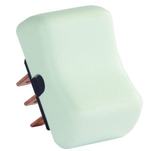 JR PRODUCTS 13005 White DPDT On/Off/On Momentary Switch