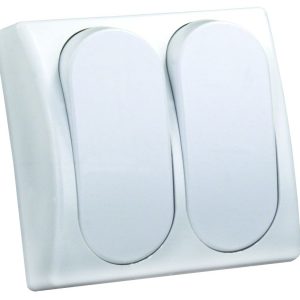 JR PRODUCTS 13585 Modular On/Off Switch - Double,White