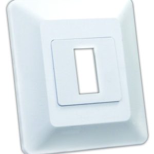 JR PRODUCTS 13605 Switch Base and Face Plate - Single,White