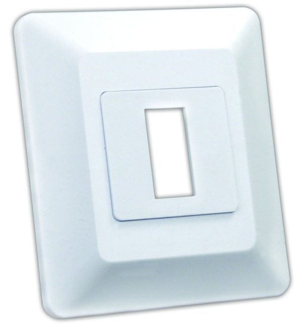 JR PRODUCTS 13605 Switch Base and Face Plate - Single,White