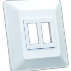 JR PRODUCTS 13615 Switch Base and Face Plate - Double,White