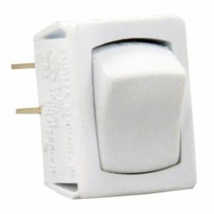 JR PRODUCTS 13641-5 MINI ON/OFF SPST W, 16 Amp At 125 Volt AC/ 16 Amp At 250 Volt AC/ 3/4 Horsepower At 125 To 250 Volt AC/ 10 Amp At 14 Volt DC; Single Pole Single Throw; Mini On/ Off Switch; Rocker; 0.756 Inch x 0.508 Inch Cutout